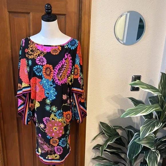 Trina Turk Multicolor Floral Dress - Picture 1 of 9